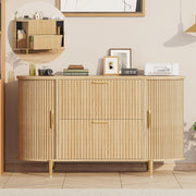 2 Drawer File Cabinet with Sliding Door Storage