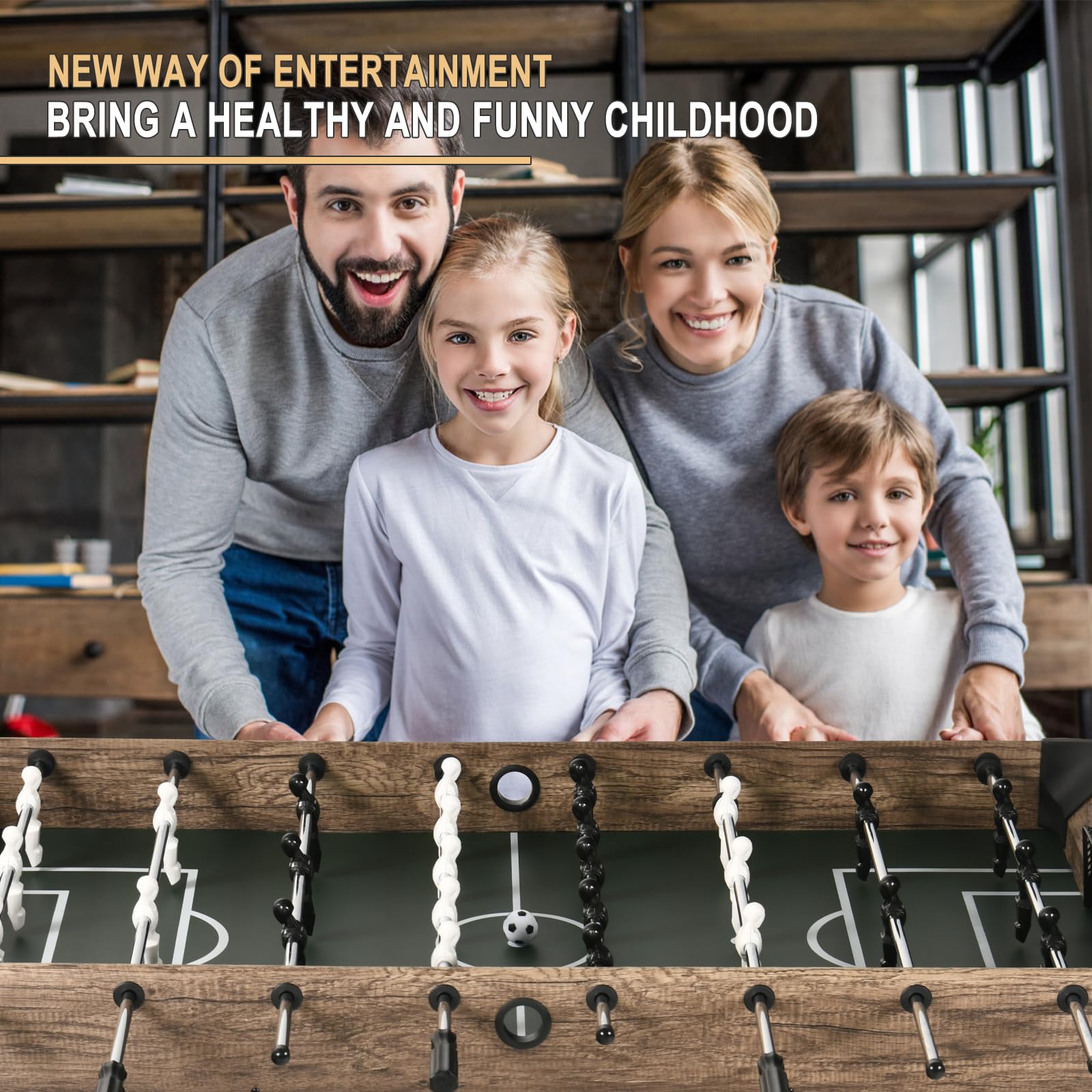 54" Full Size Foosball Table for Adults & Kids