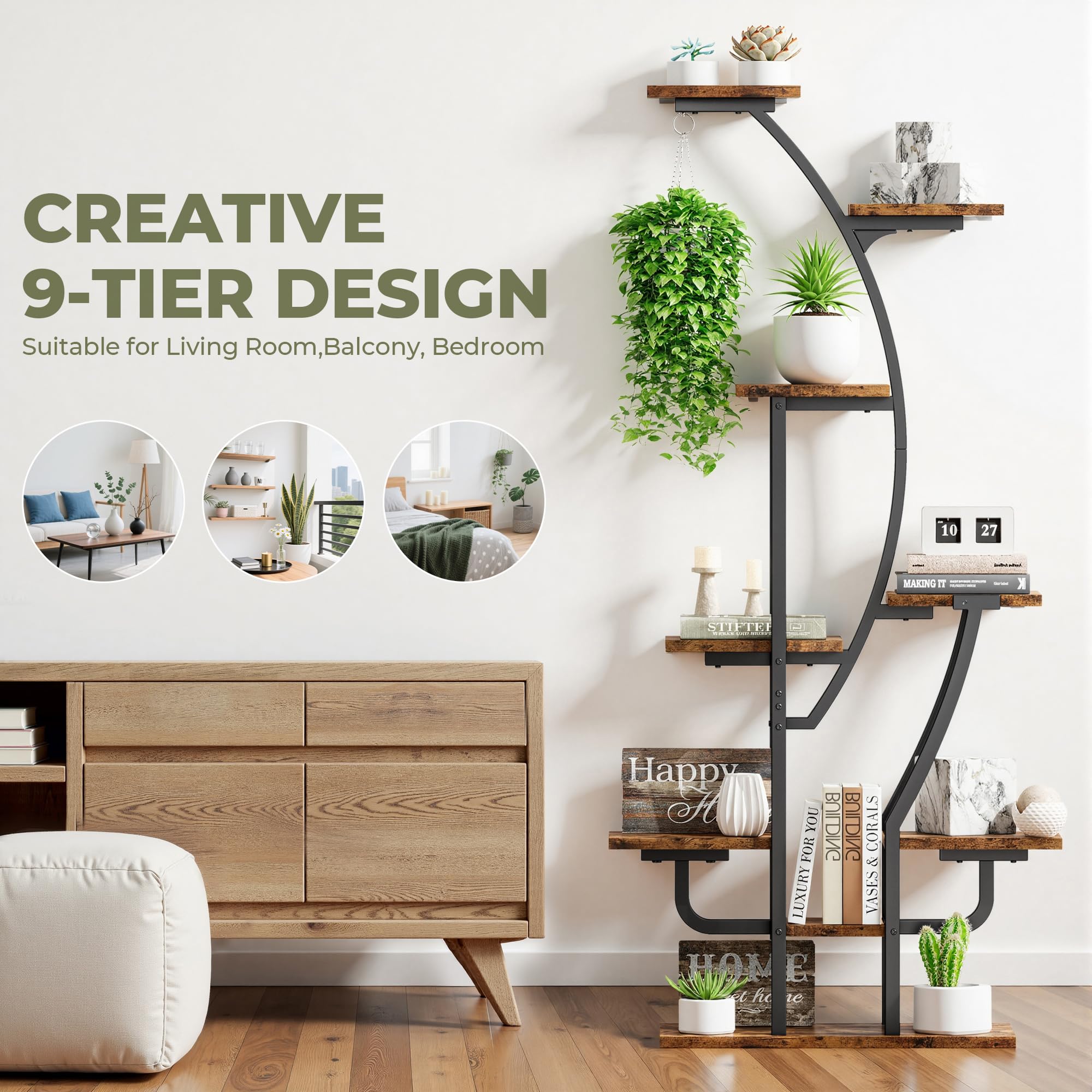 9-Tier Plant Stand with Grow Lights