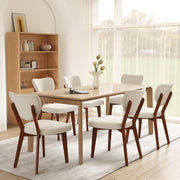 Wooden Dining Chairs Set of 2 Upholstered