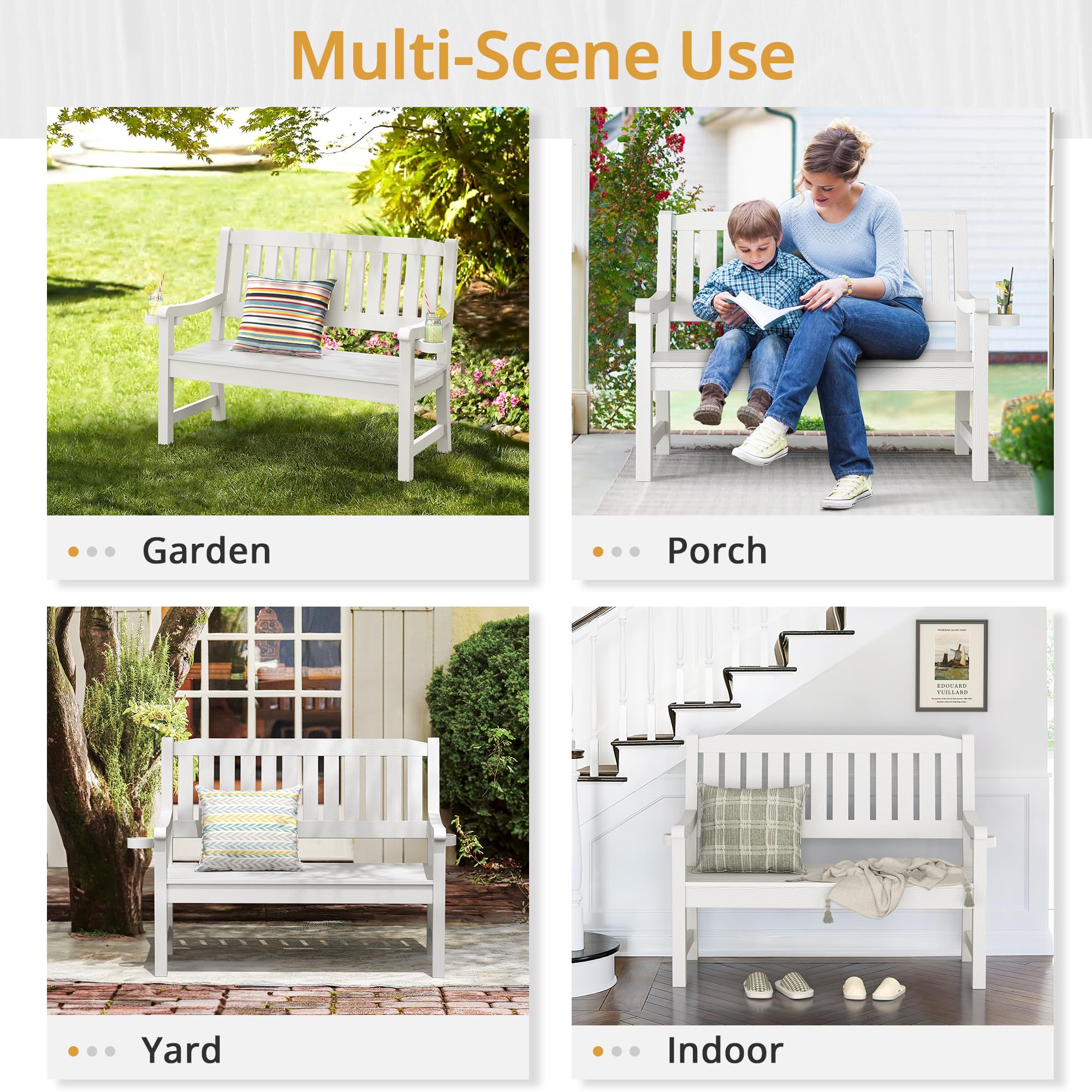 2-Person HDPS Outdoor Garden Bench