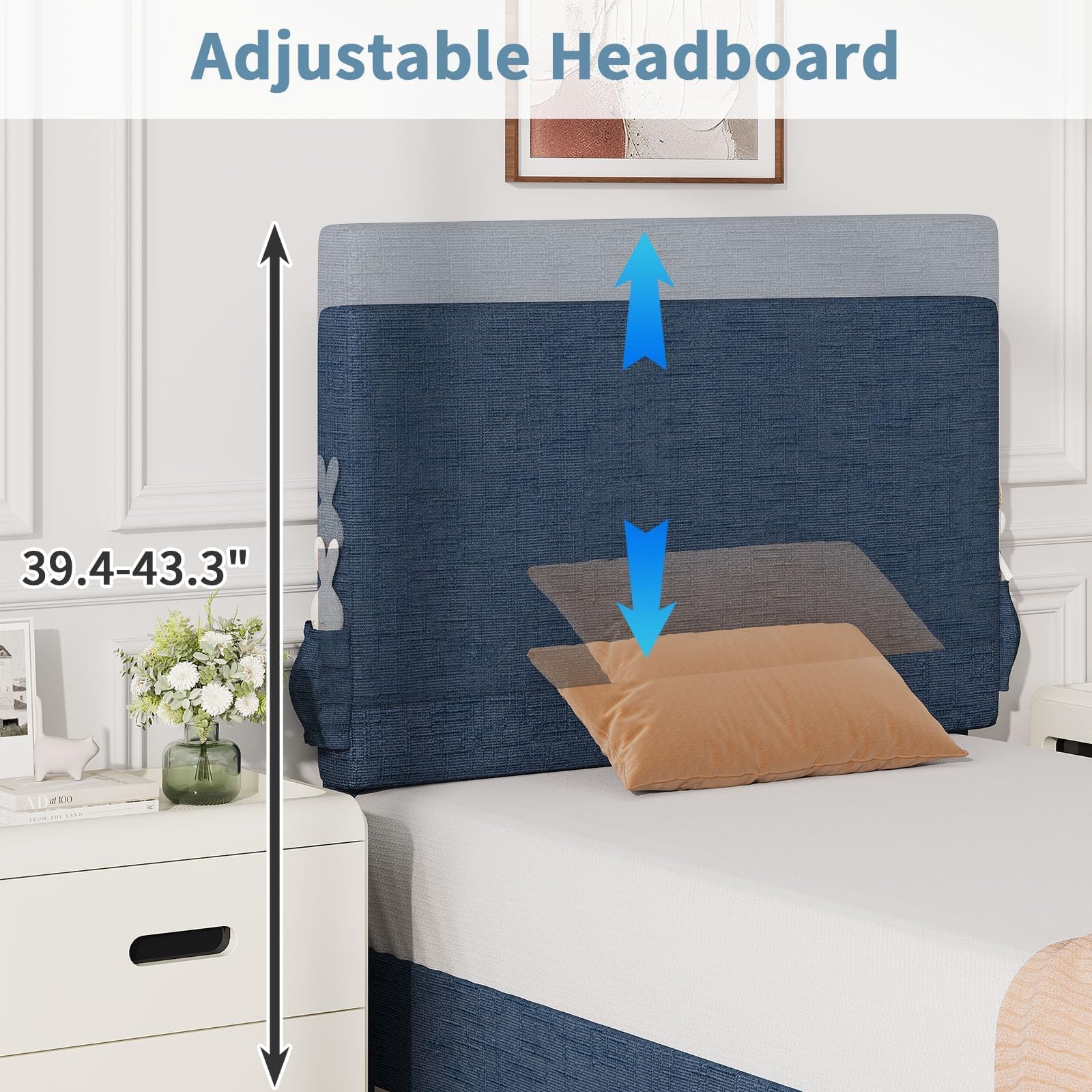 Twin Bed Frame with Headboard