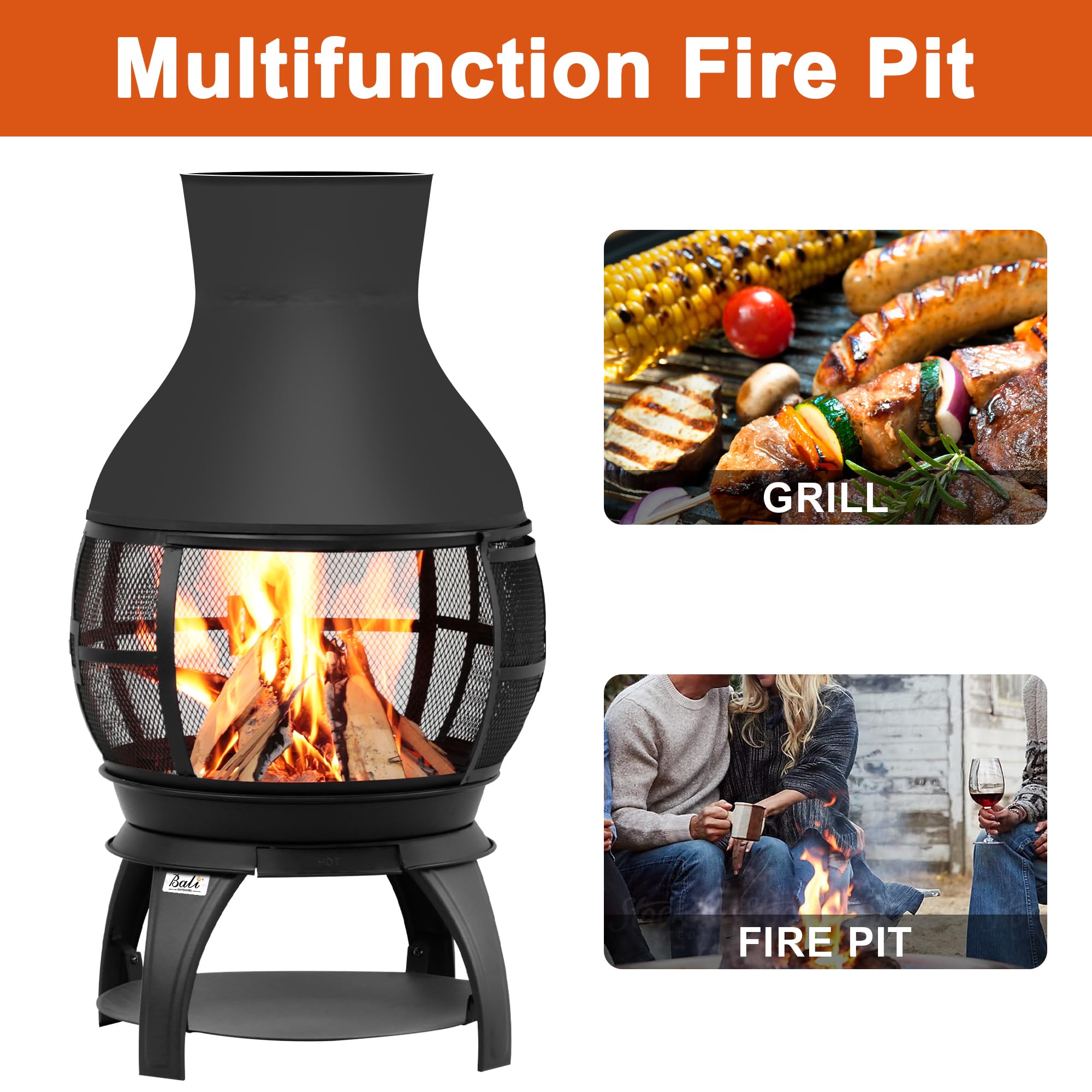 Cast Iron Chiminea Fire Pit