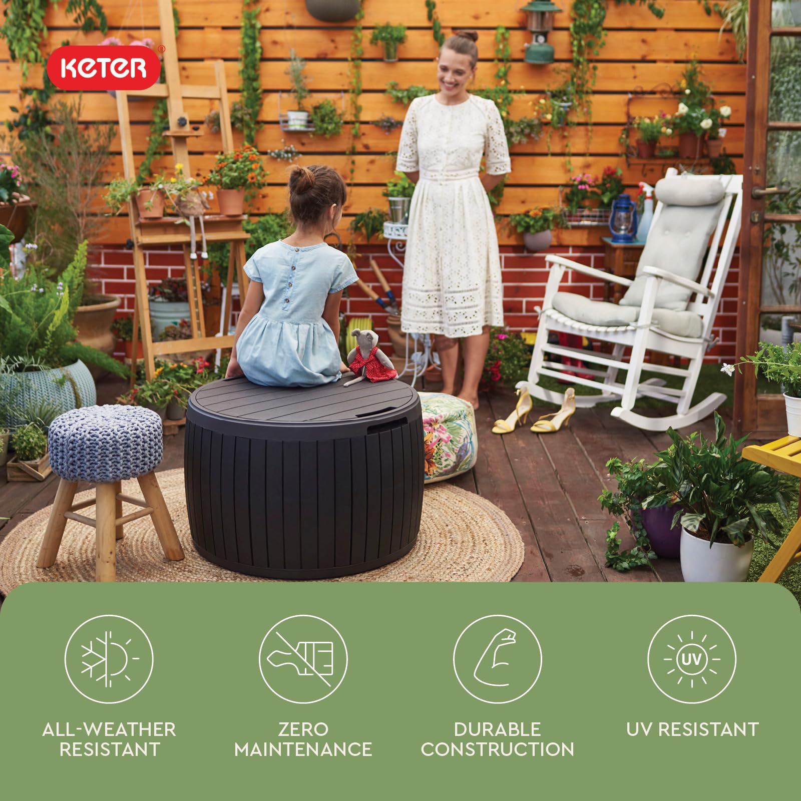 37 Gallon Outdoor Deck Box