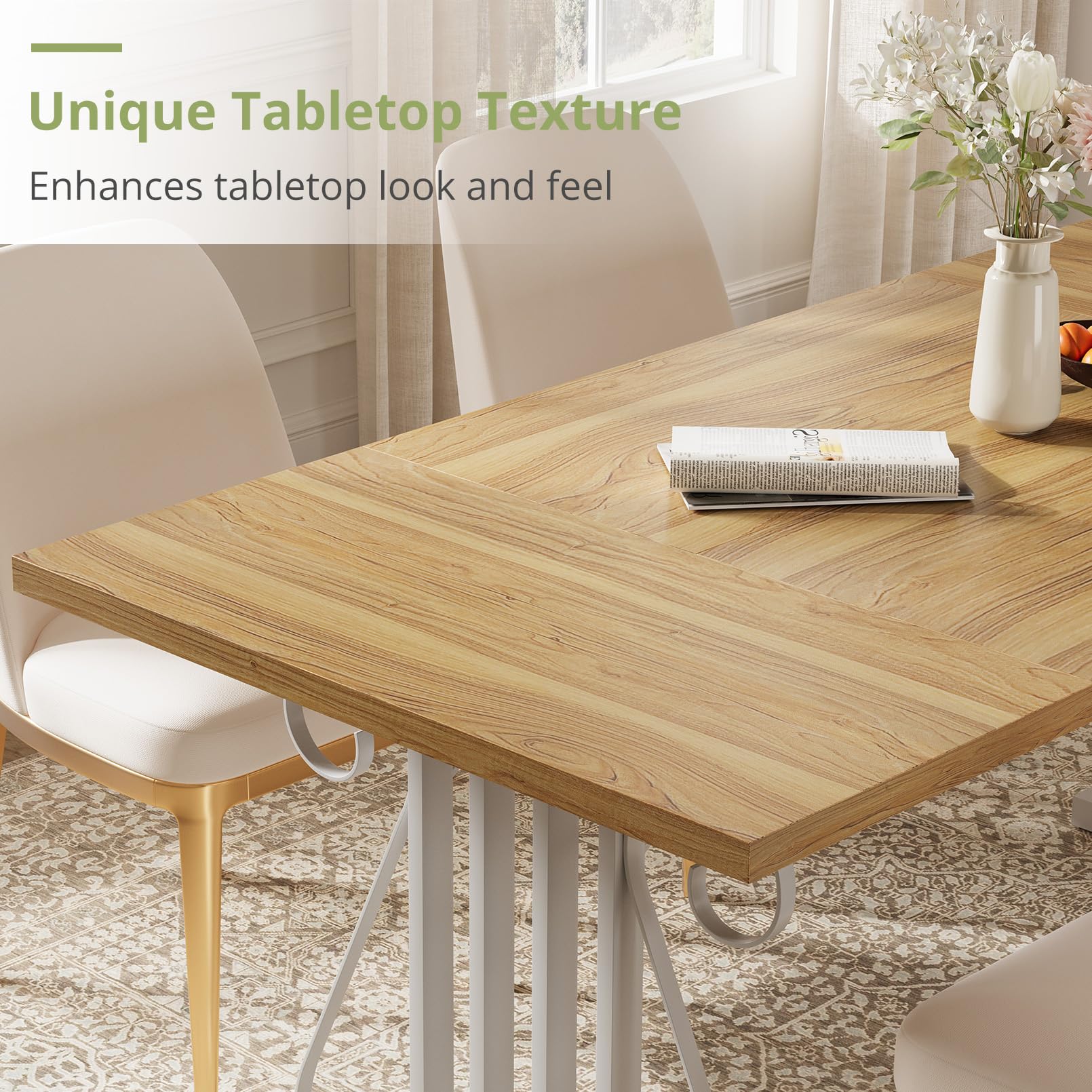 70.87" Rectangular Dining Table for 4-6 People