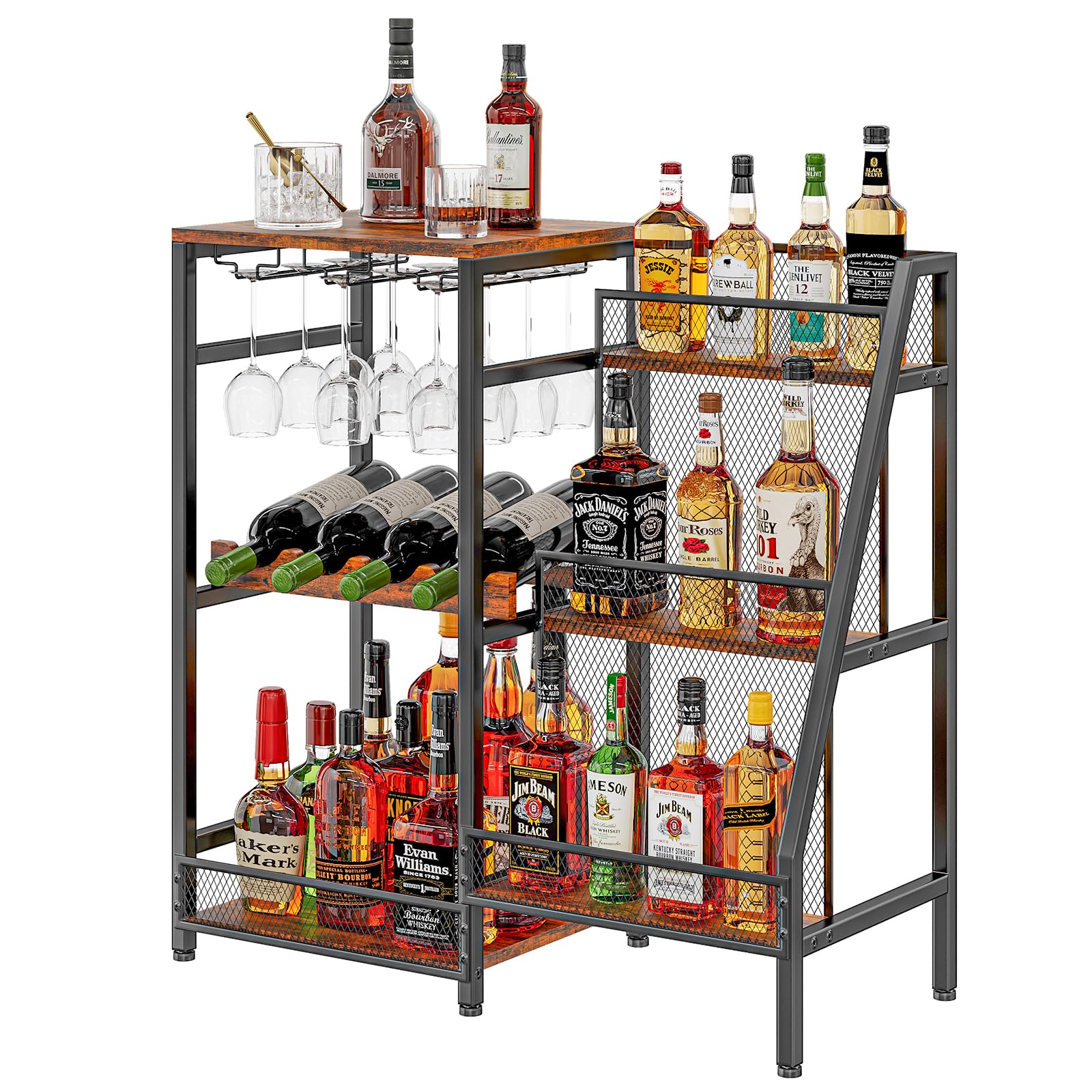 3-Tier Wine Rack with Bar Table