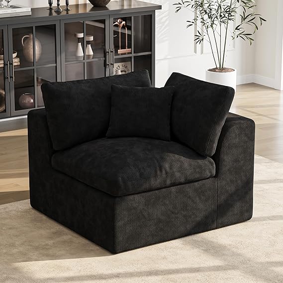 108 Inch L-Shaped Sectional Sofa with Ottoman