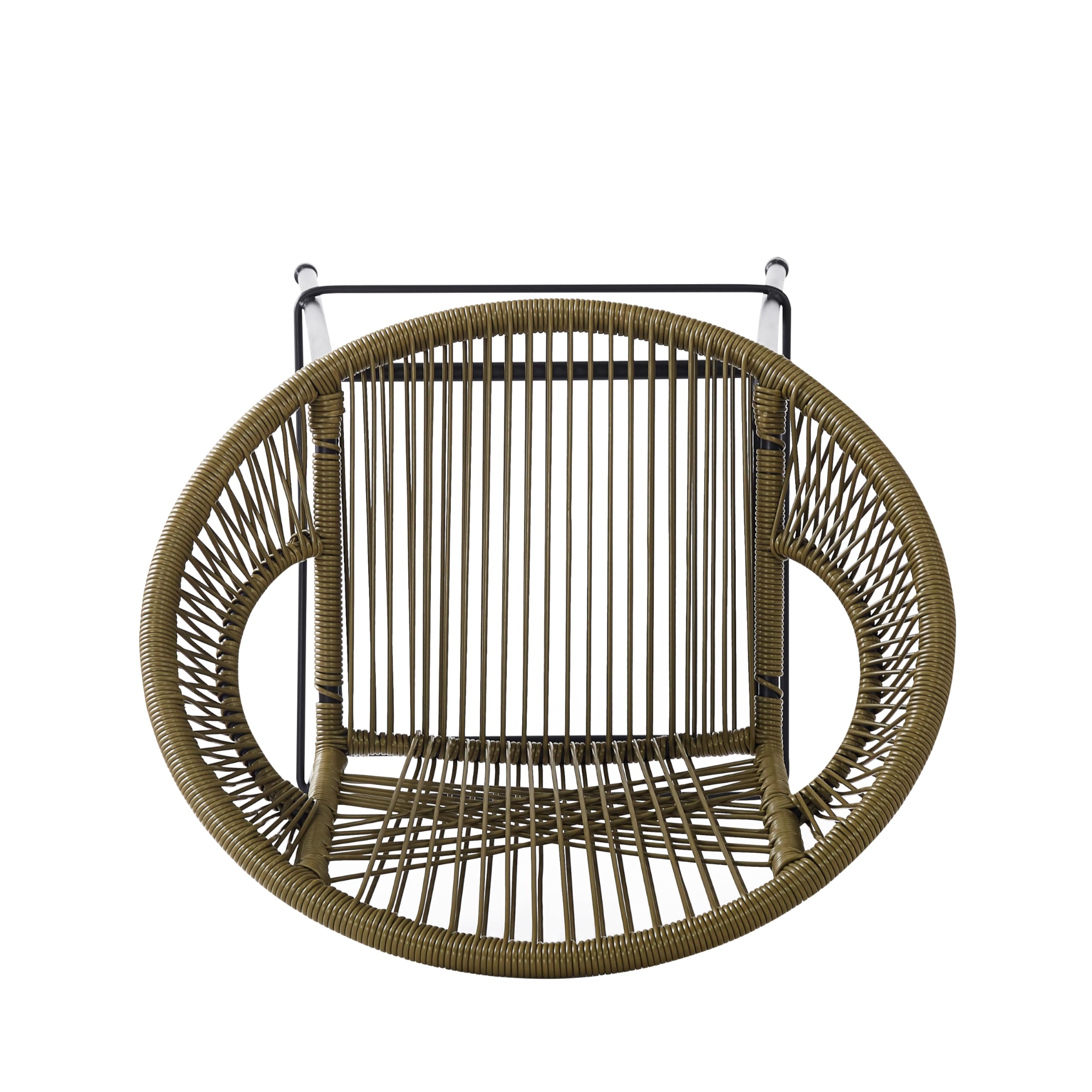 Woven Plastic Wicker Bar Stools Set of 2
