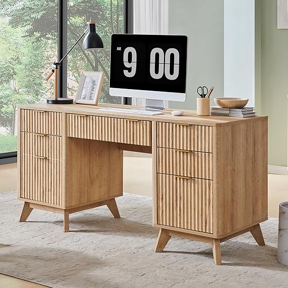 60" Executive Desk with Charging Station