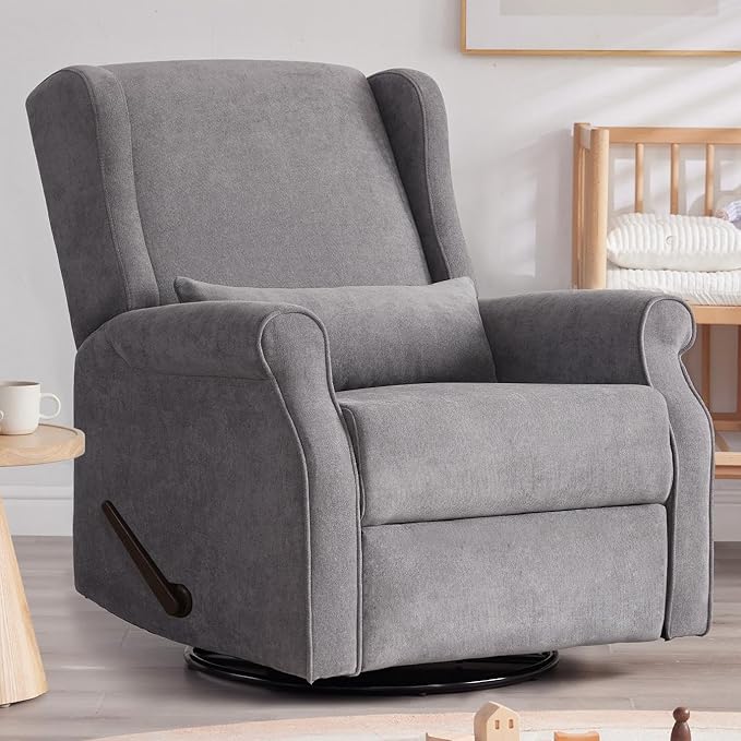 Swivel Glider Recliner with Footrest