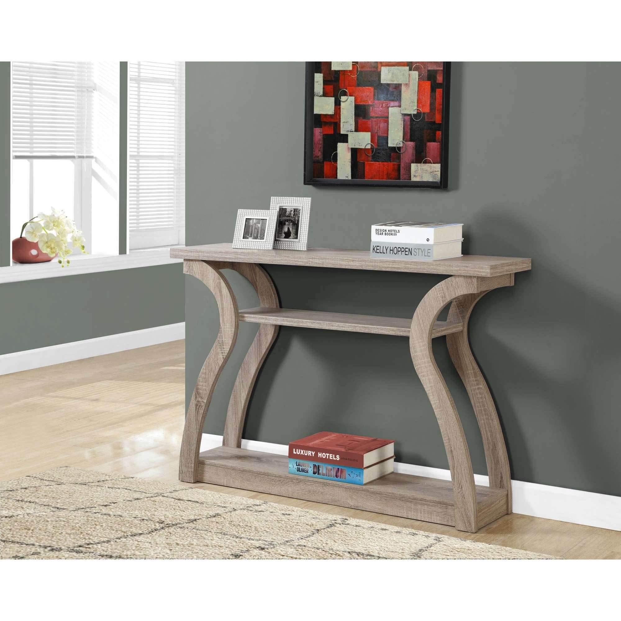 Hall Console Accent Table Dark Taupe 47L