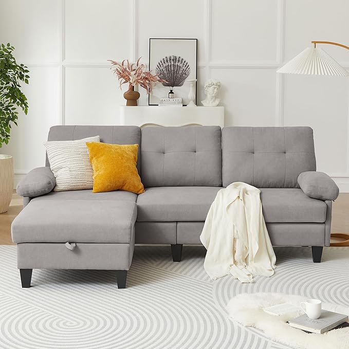 84" Convertible Sectional Sofa with Reversible Chaise