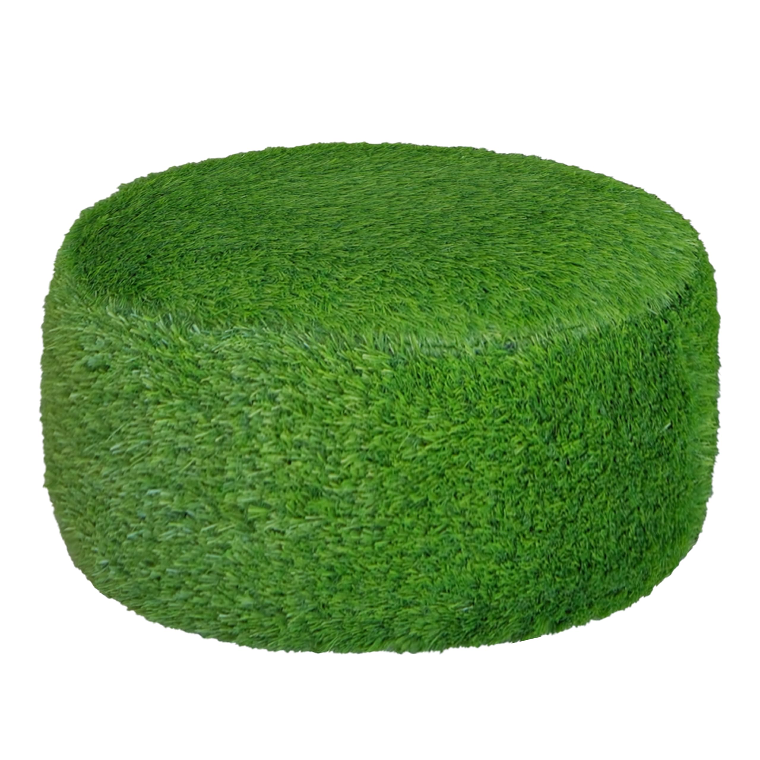 Artificial Grass Inflatable Ottoman with Air Pump