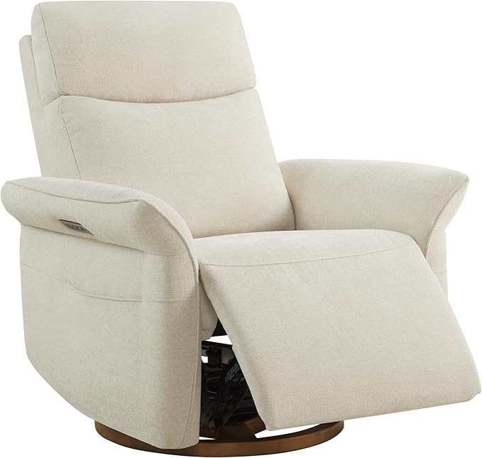 Triple-Motor Power Swivel Nursery Glider Recliner