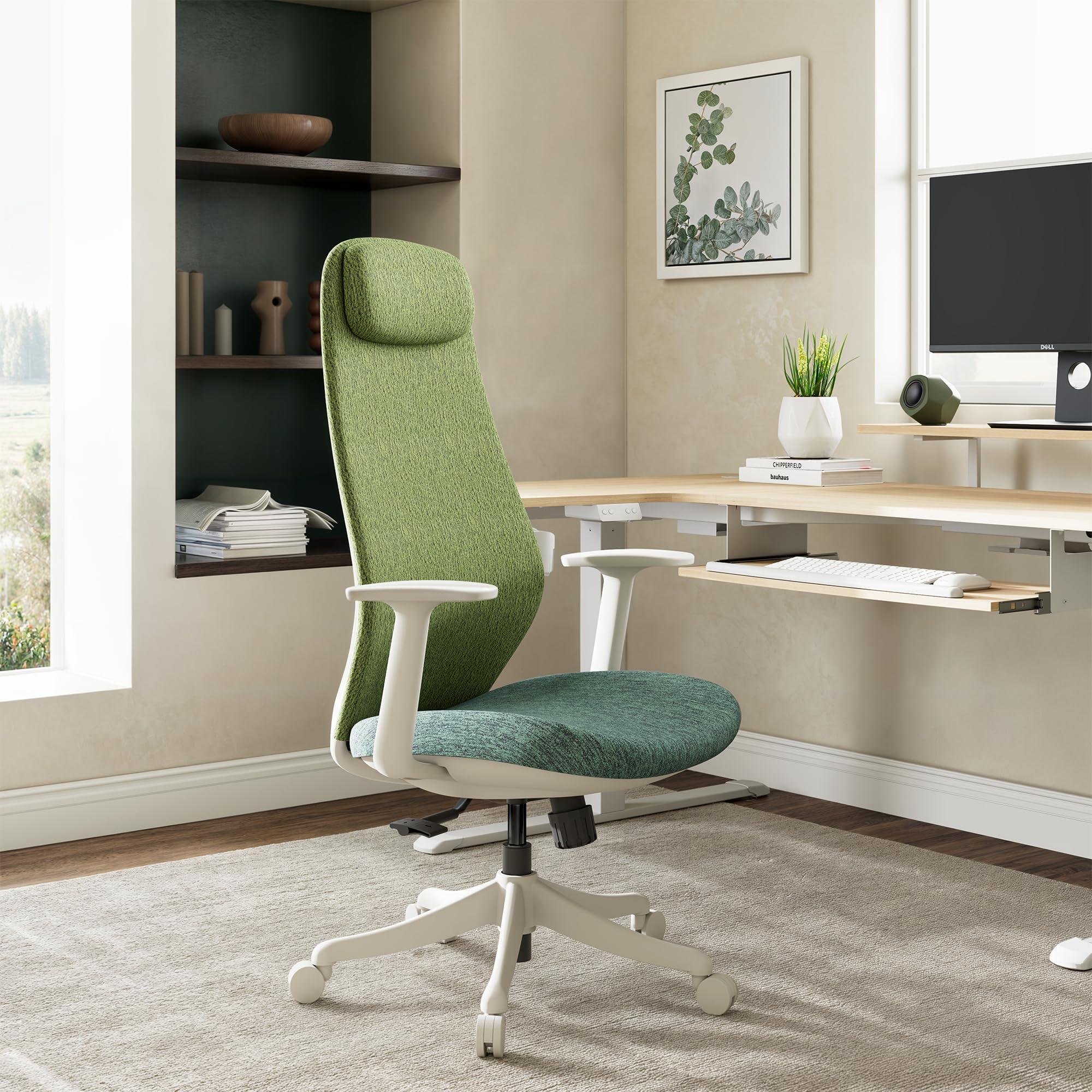 Mesh Office Chair with Adjustable Headrest and Lumbar Support