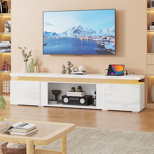 71" LED TV Stand with 40" Electric Fireplace