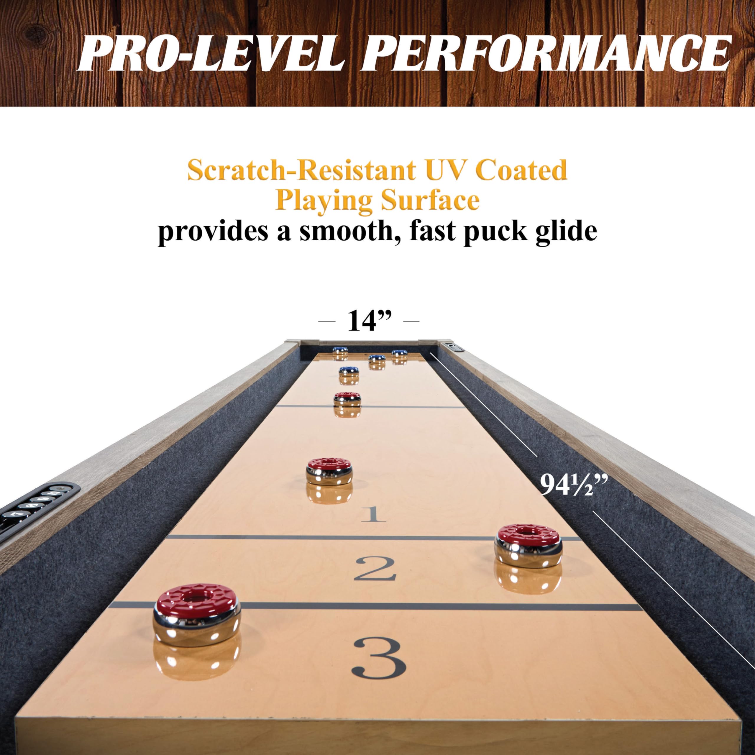 9 ft Monteray Shuffleboard Table with Buffet Top