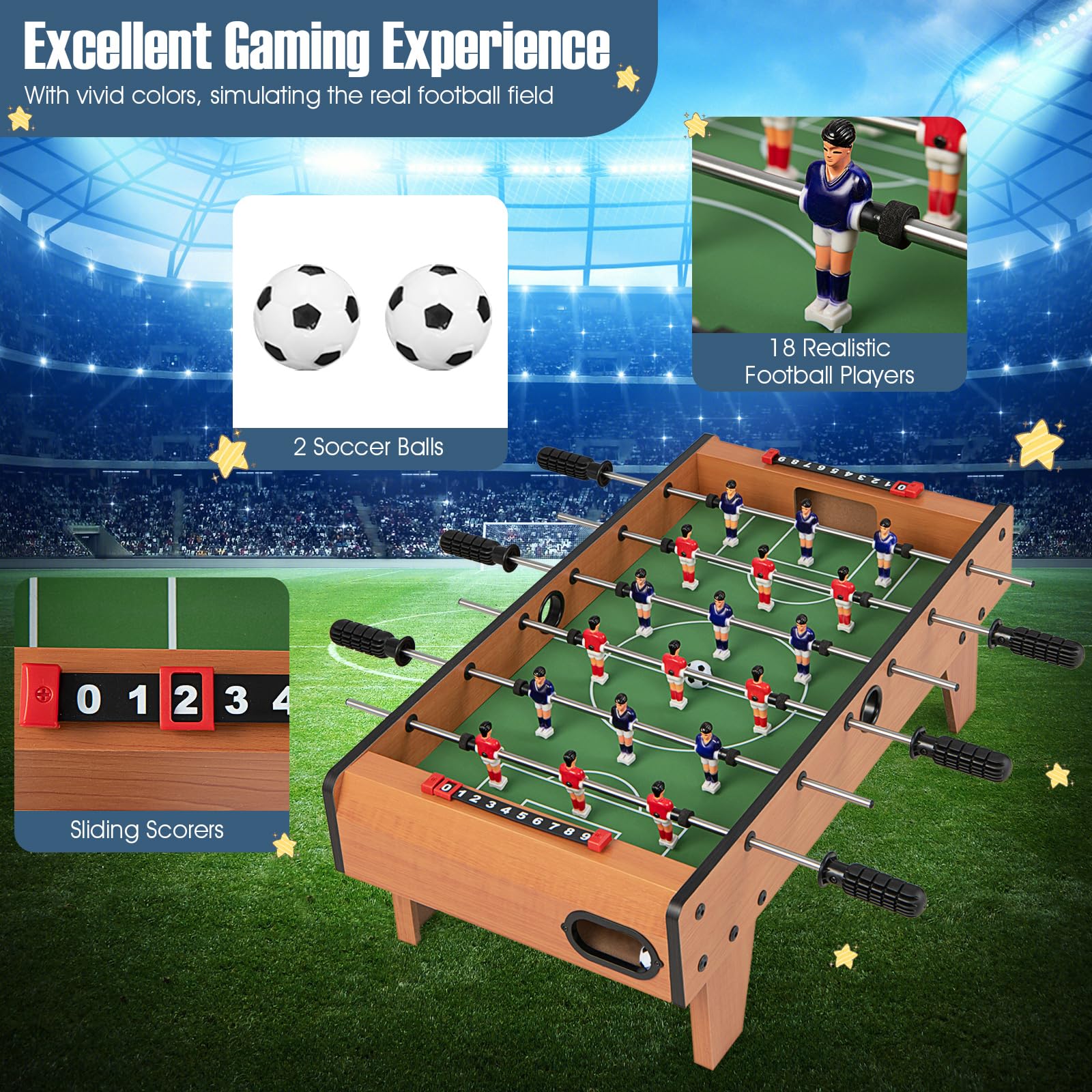 27" Tabletop Foosball Table