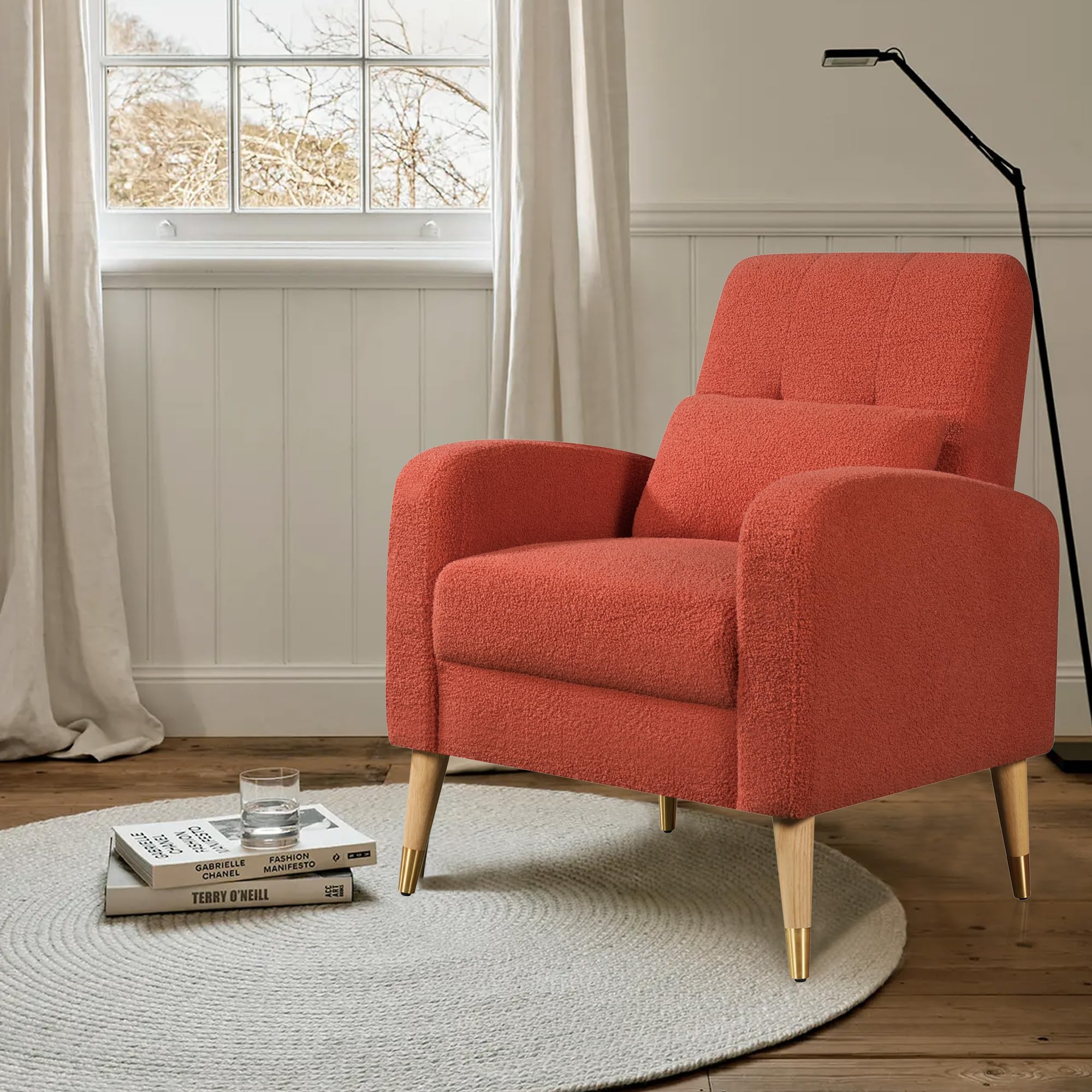 Mid-Century Modern Accent Chair with Armrests