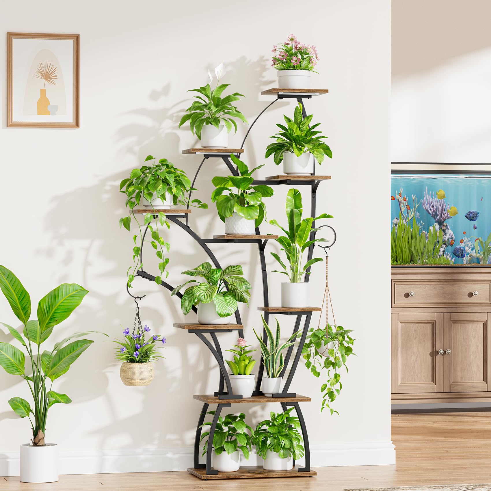 65" 8-Tier Plant Stand with Grow Lights