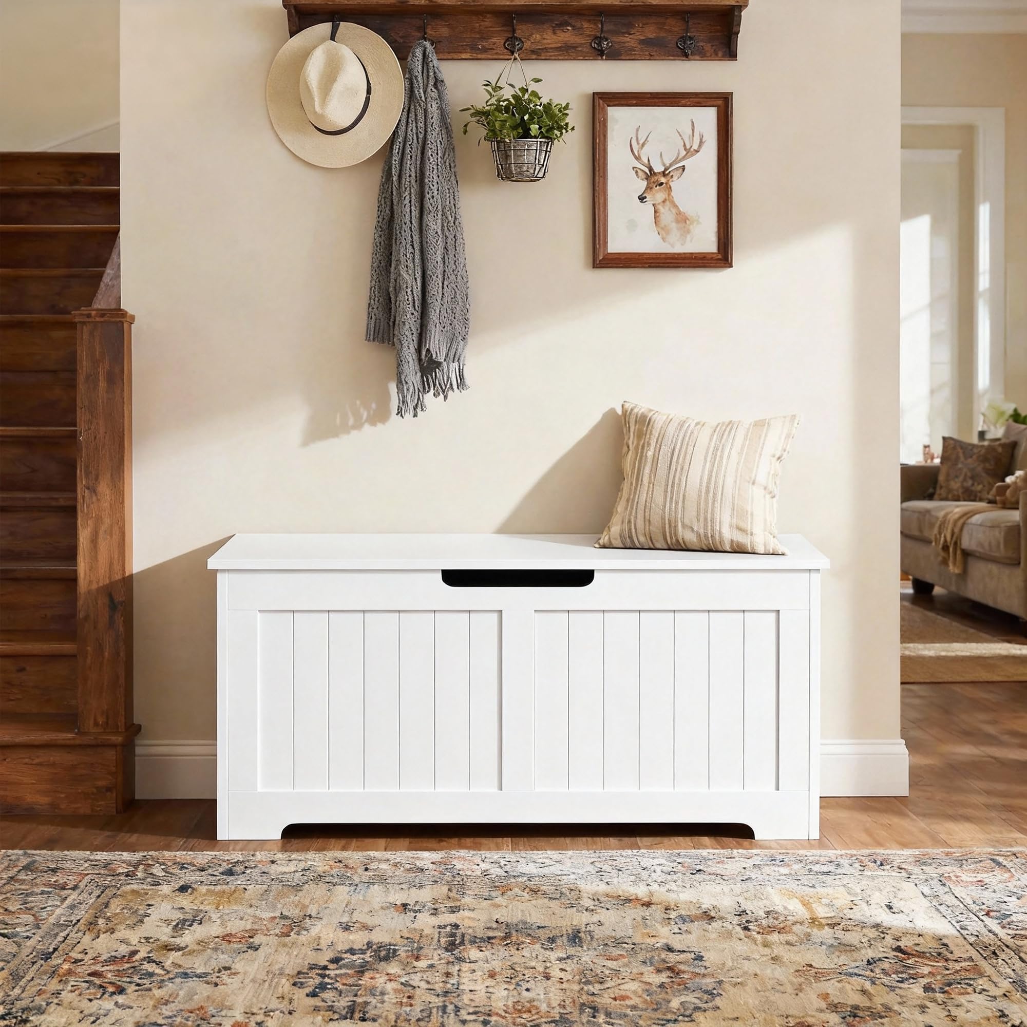 39-Inch Storage Chest with Safety Hinges