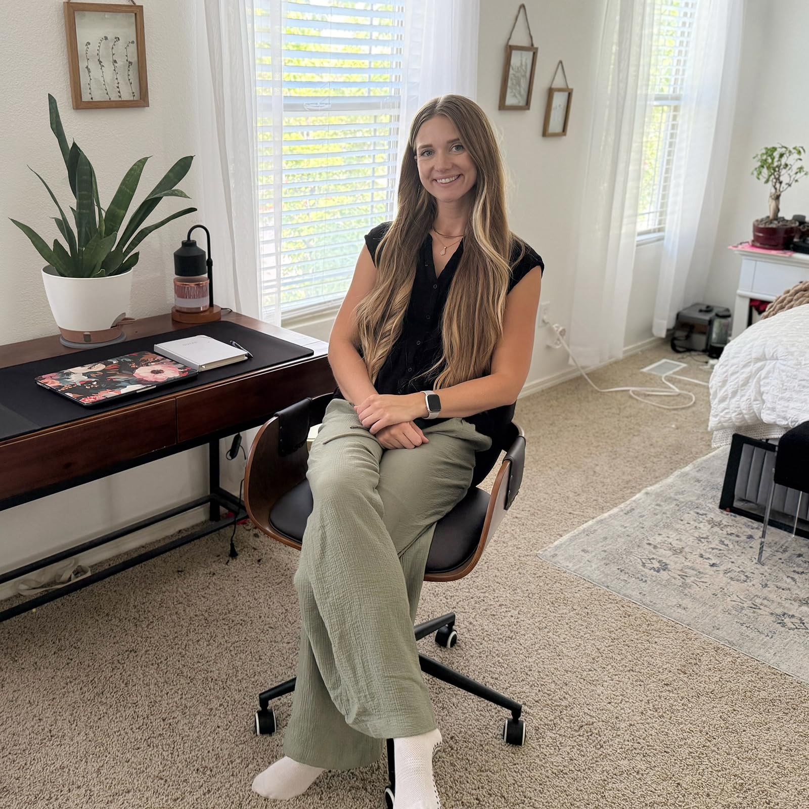 Ergonomic Office Chair with Caster Wheels