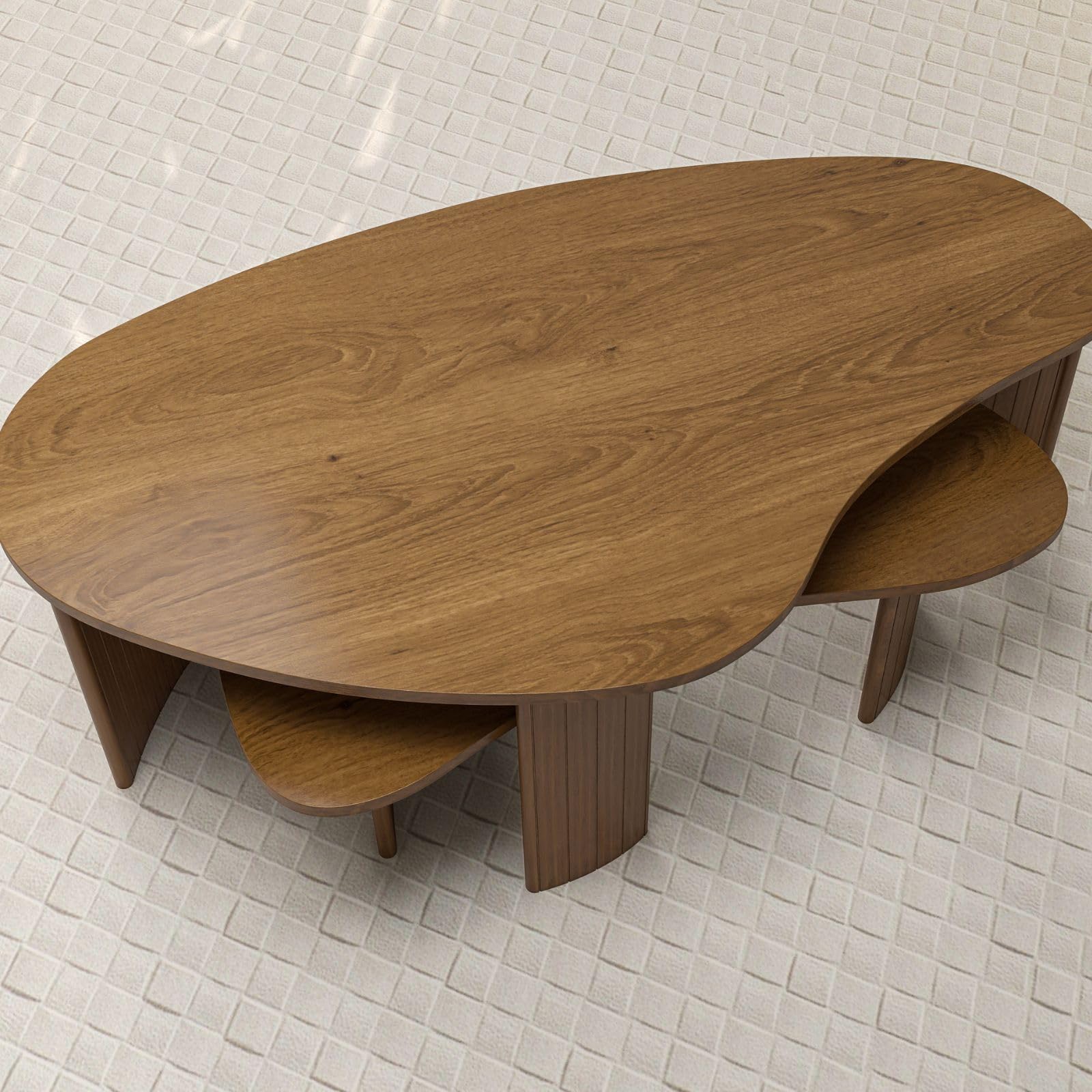 Mid Century Modern Nesting Coffee Table Set of 2