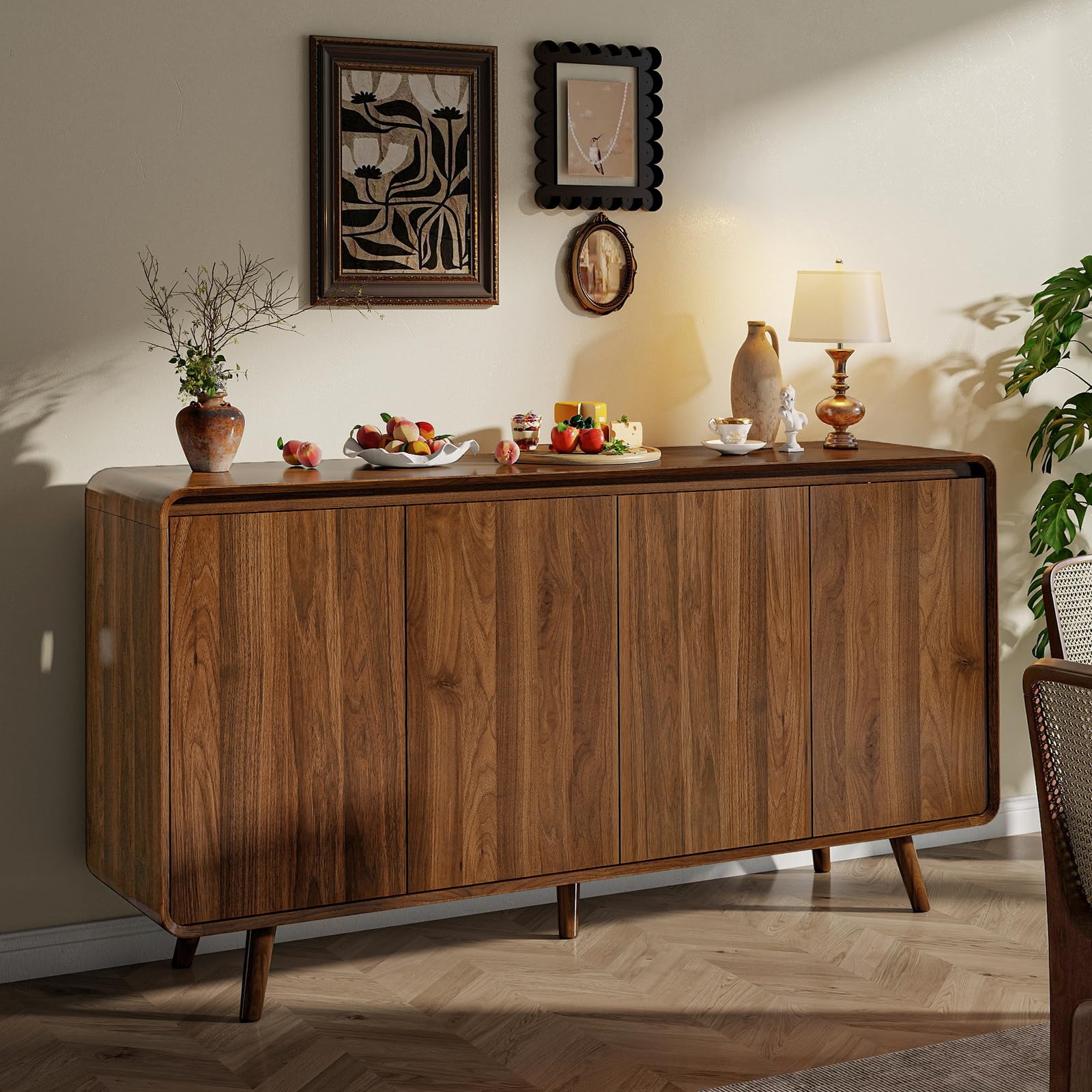 Mid Century Modern Buffet Cabinet with Storage