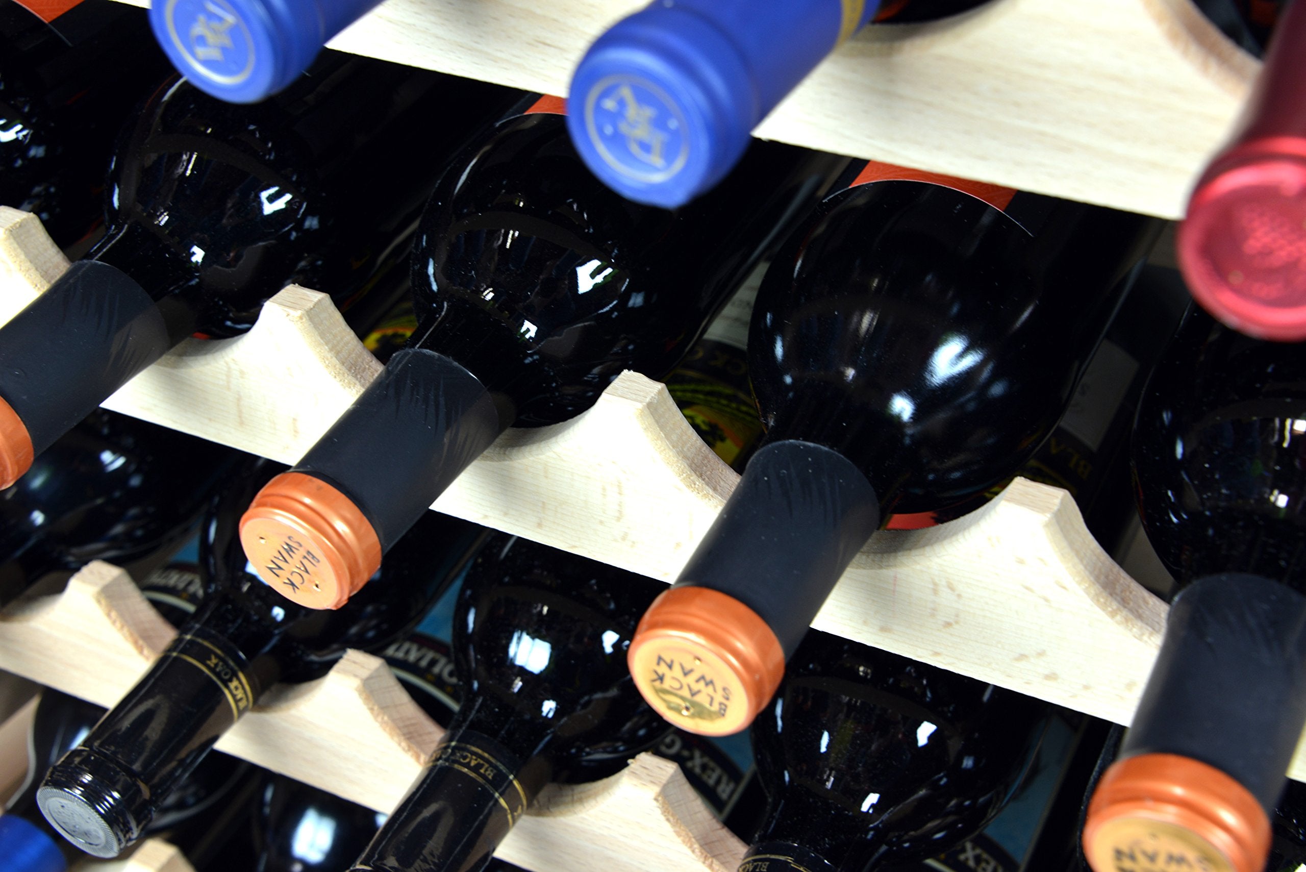 Modular Wine Rack Beechwood 32 Bottle Capacity