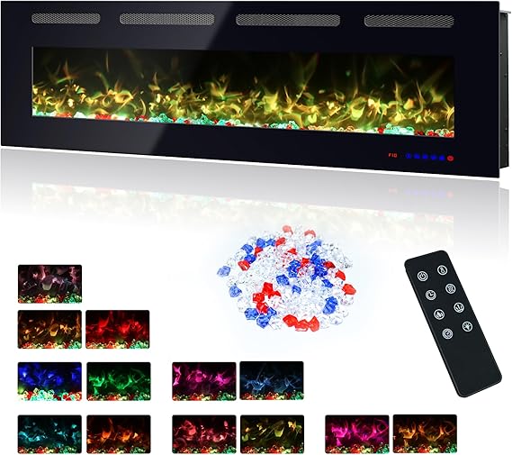 42 Inch Electric Fireplace Heater with Remote Control