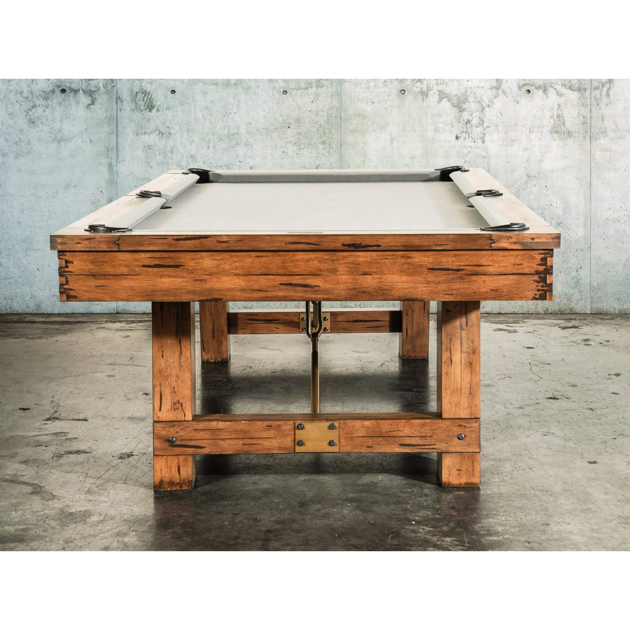 8ft Slate Pool Table Antique Brown