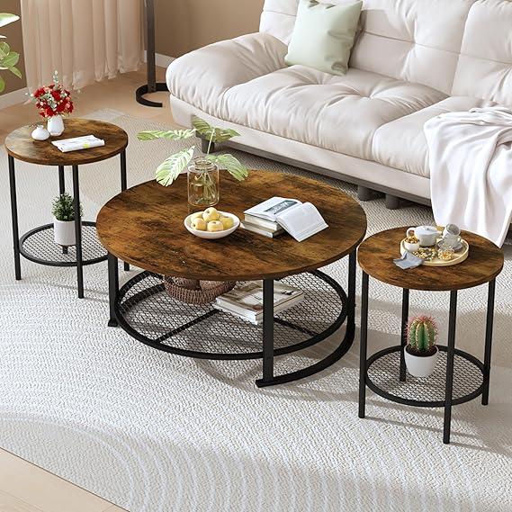 3-Piece Coffee Table Set with Storage