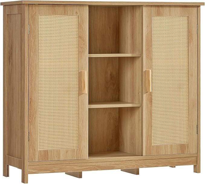 Storage Cabinet with 2 Doors and 4 Shelves