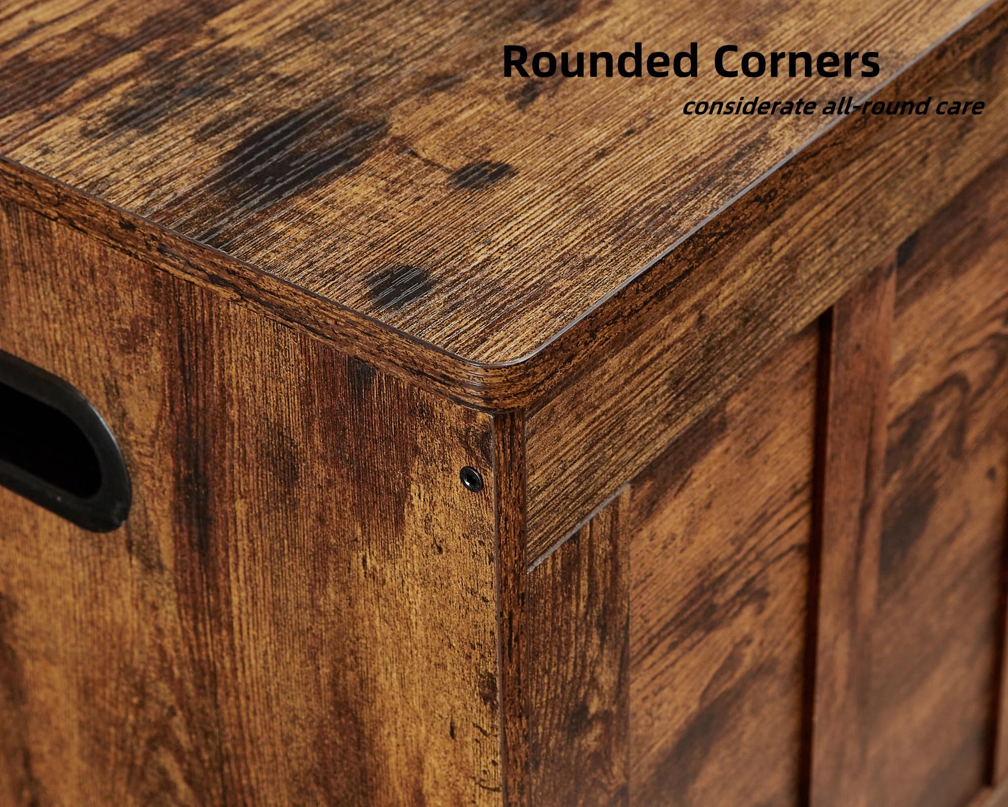 Storage Bench with Safety Hinges