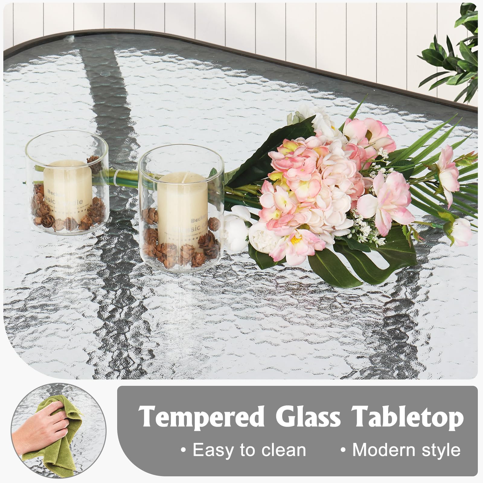 Outdoor Bar Table with Umbrella Hole