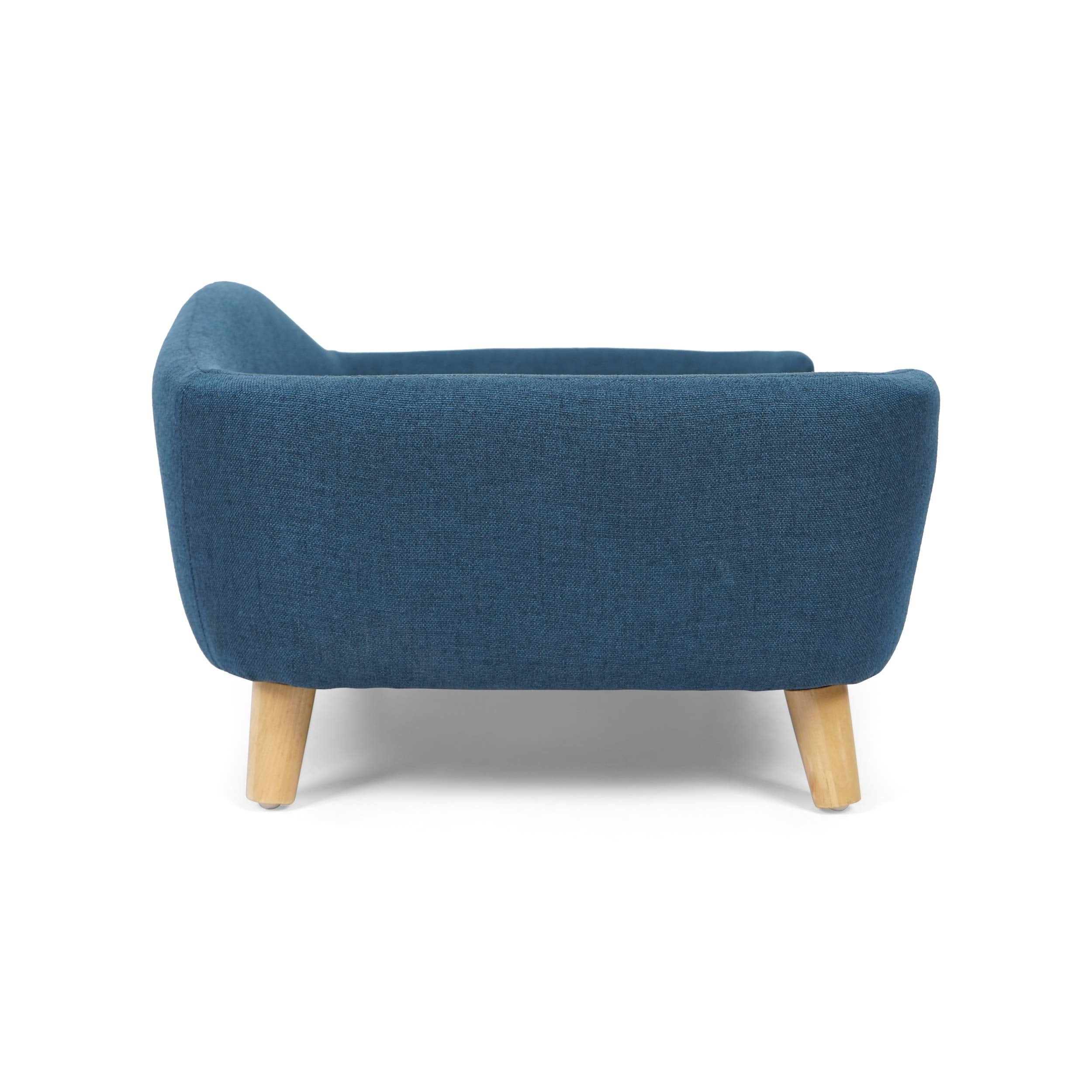 Mid-Century Small Pet Bed Navy Blue