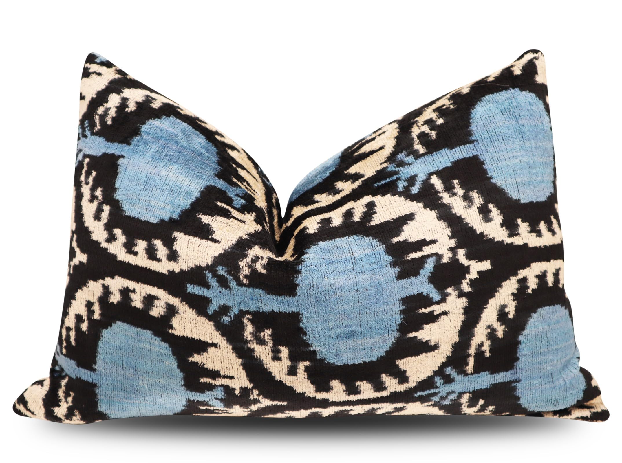 Handmade Velvet Throw Pillow with Down Feather Fill
