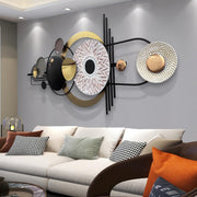 Metal Geometric Wall Art 59x20 Inch 3D Textured Sculpture