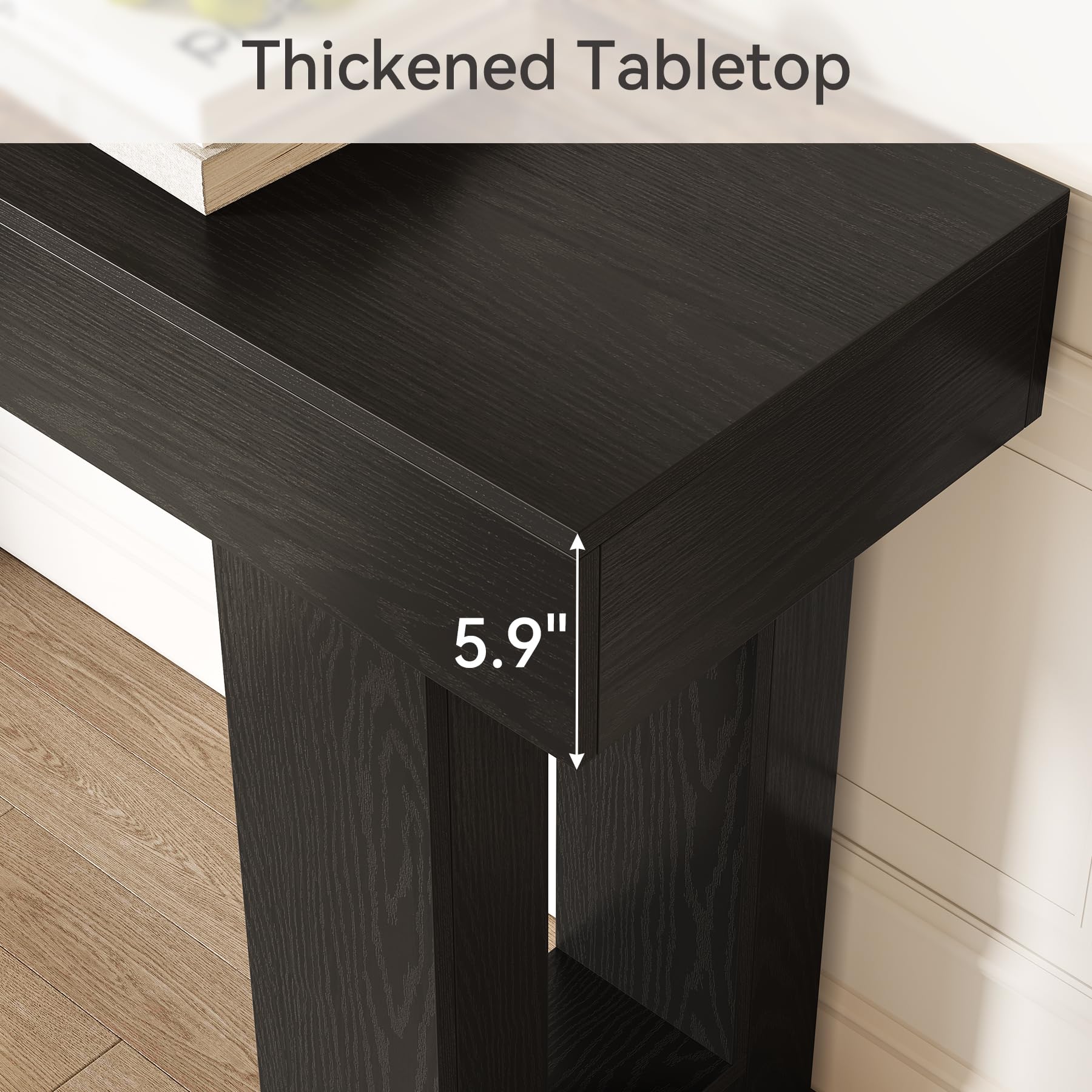 63-Inch Console Table for Entryway