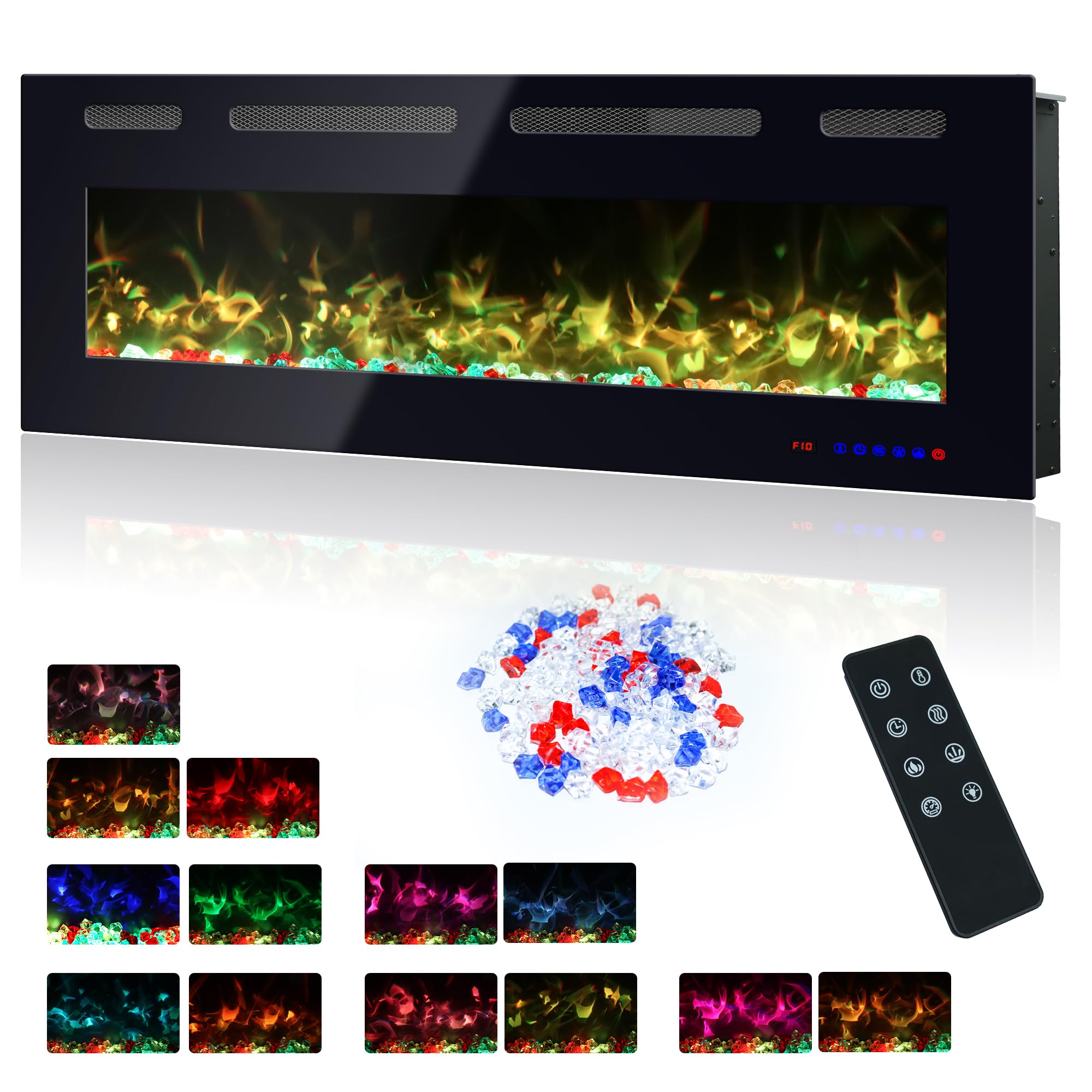 42 Inch Electric Fireplace Heater with Remote Control