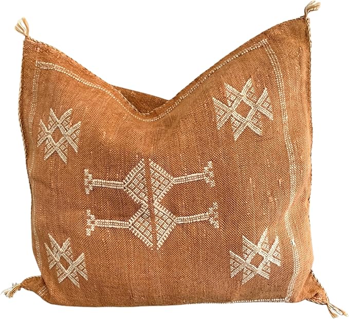 Moroccan Cactus Silk Pillow Cover 20x20 Pink