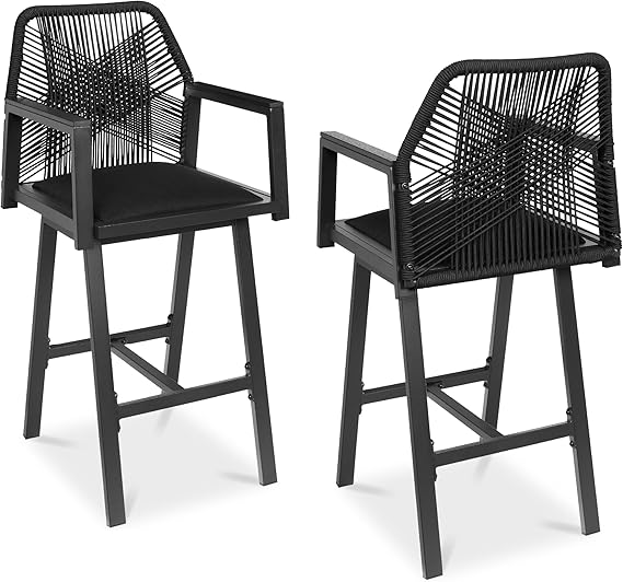 Outdoor Swivel Bar Stools Set of 2