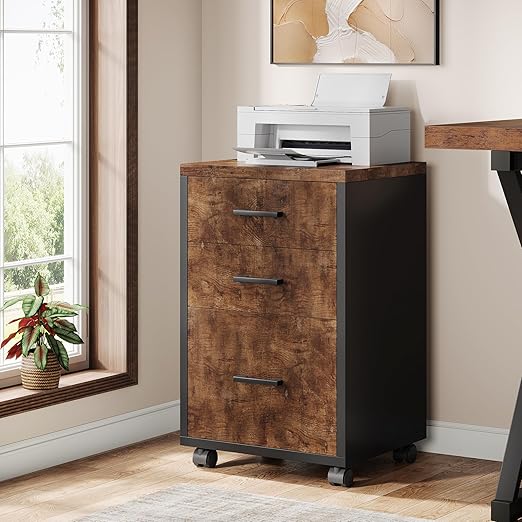 3 Drawer Mobile File Cabinet with Wheels