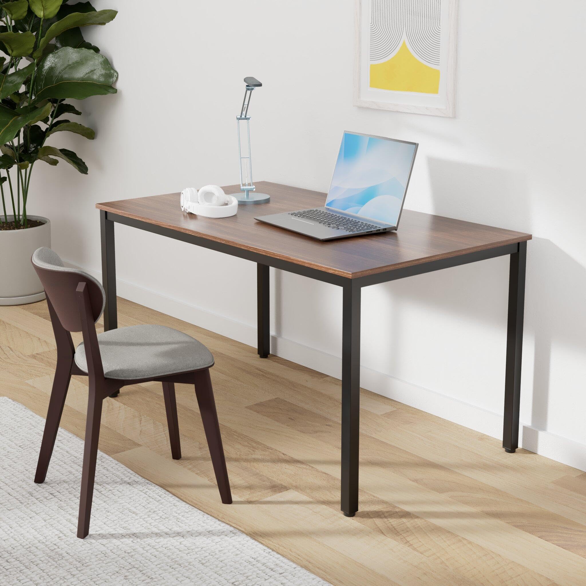59 Inch Computer Desk with Walnut Finish