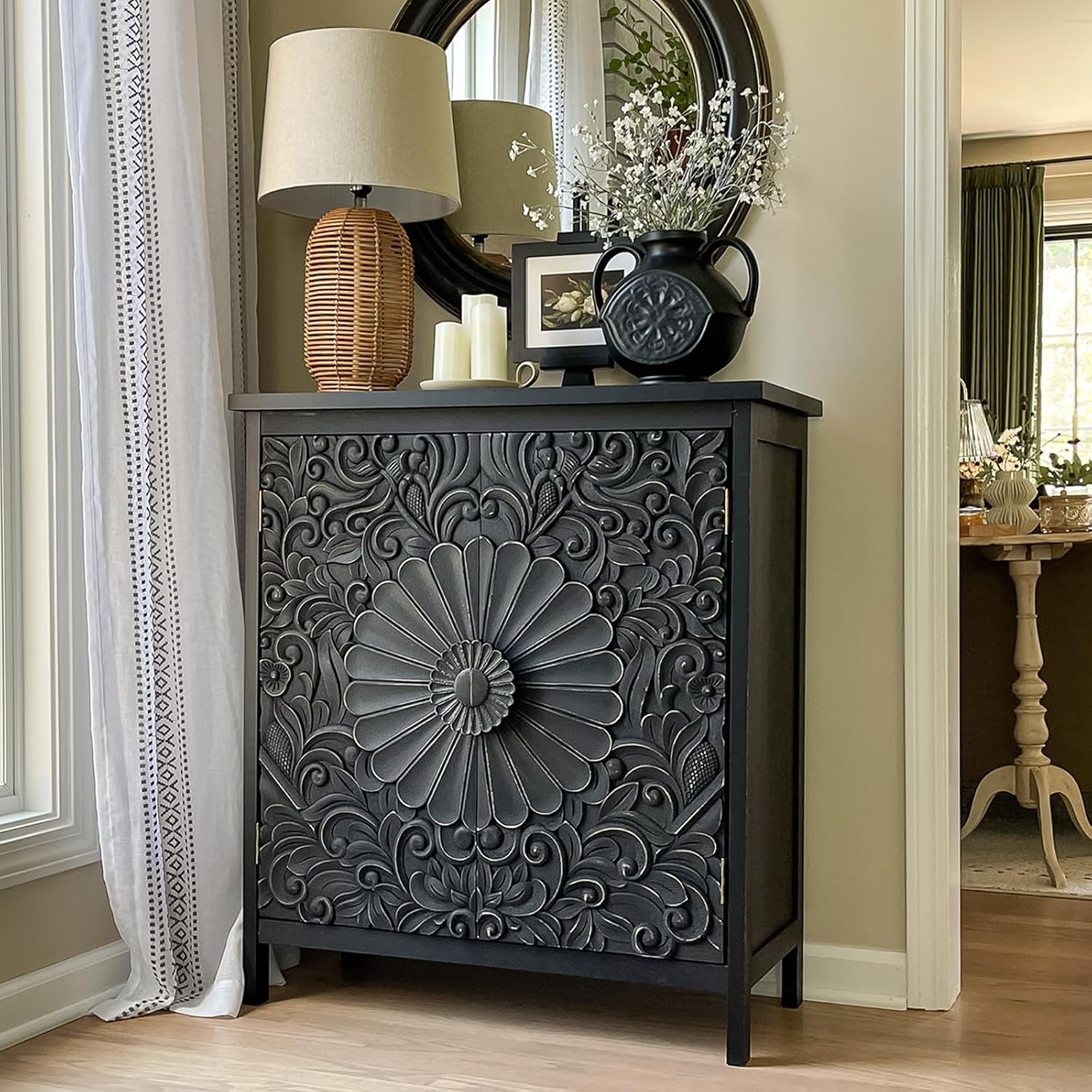 Accent Storage Cabinet with 2 Doors and Shelves