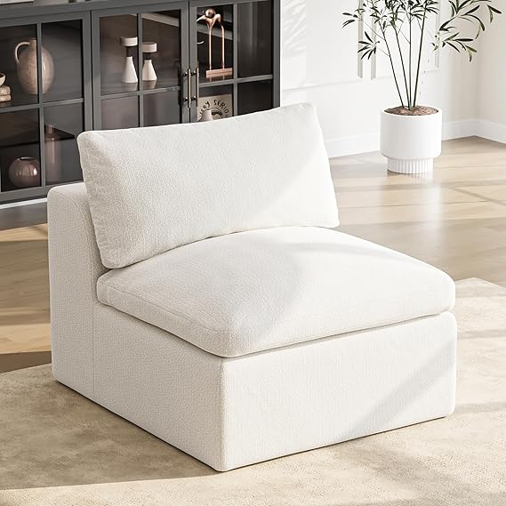 108 Inch L-Shaped Sectional Sofa with Ottoman