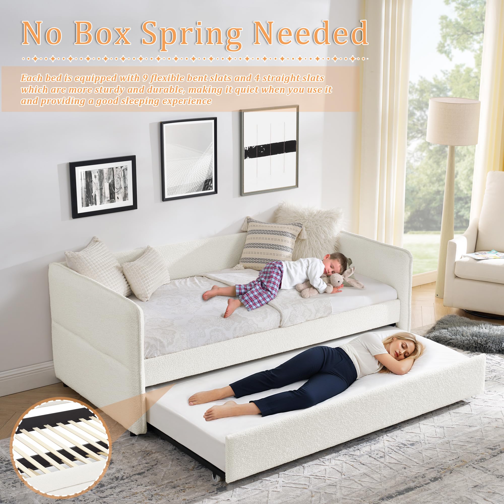 Twin Size Daybed with Pop-Up Trundle