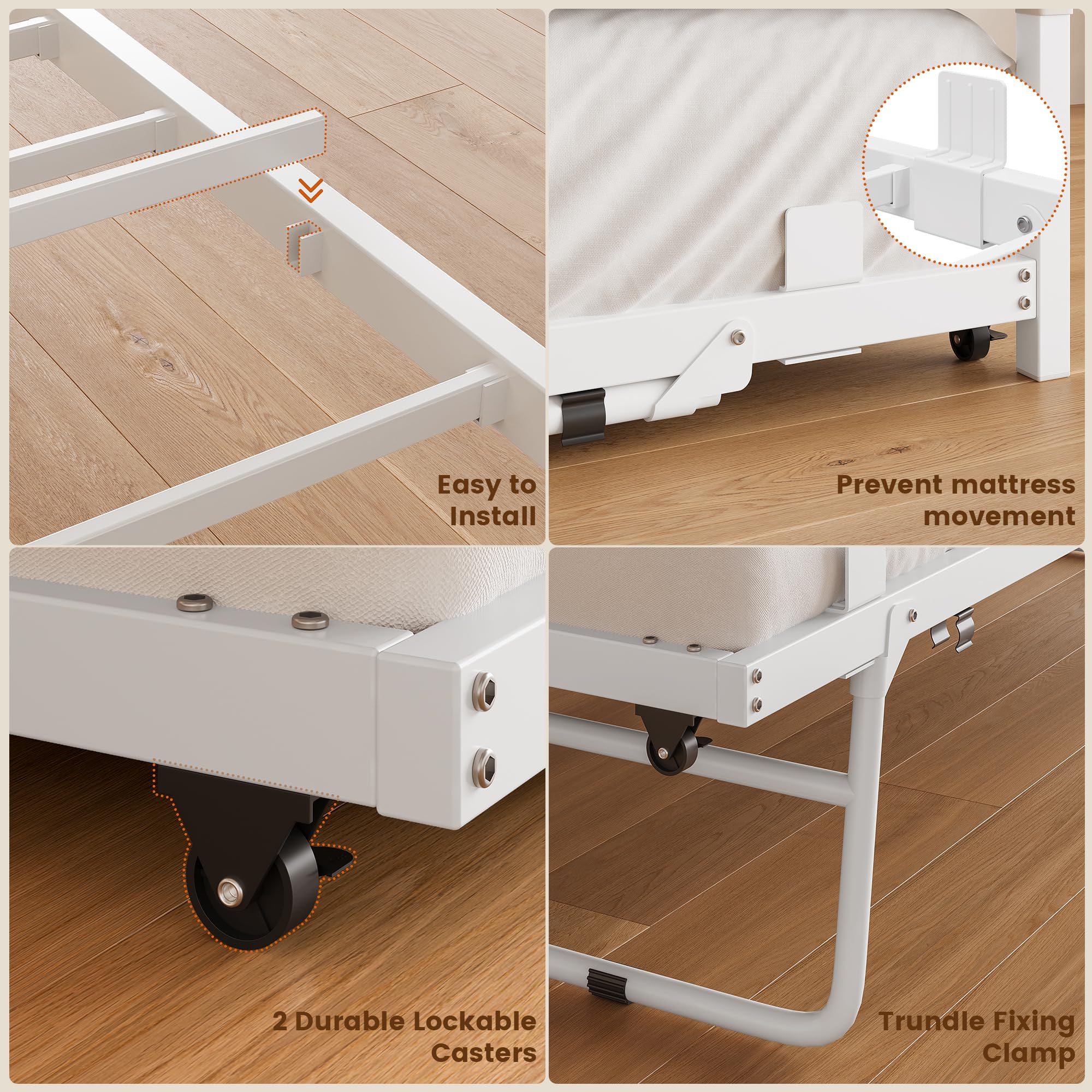 Twin Daybed with Trundle and Bookcase Headboard