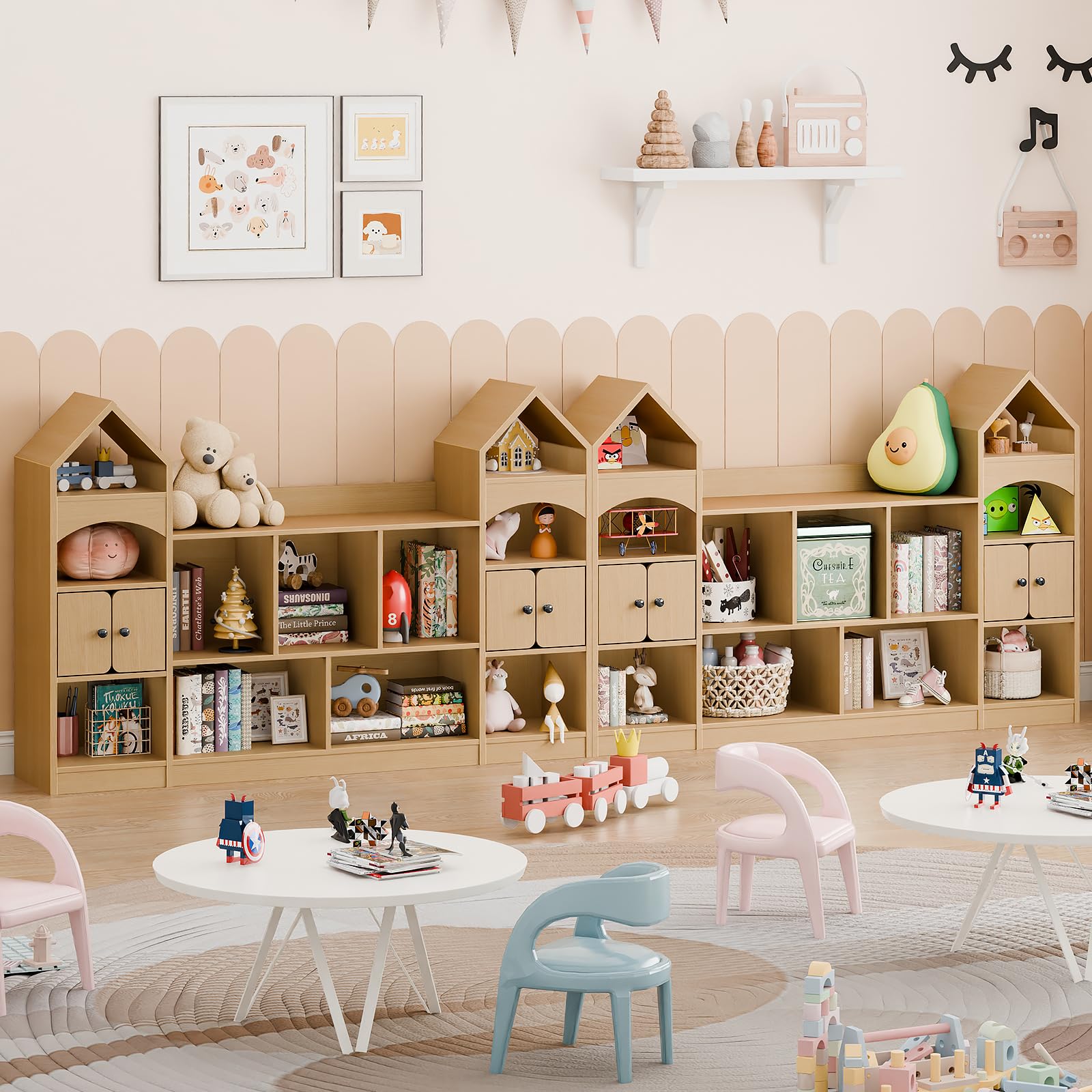 Castle Shape Children's Storage Bookshelf