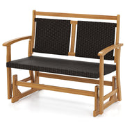 2-Person Wooden Outdoor Glider Bench